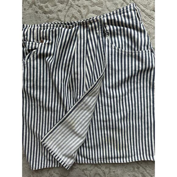 Vintage Women's Michael Kors Collection Striped Cotton Skirt Made in Italy 90s S - Picture 9 of 10
